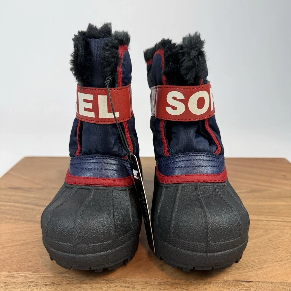 New Little Kids‎ Sorel Snow Commander Fur Lined Winter Boots Size 9 C